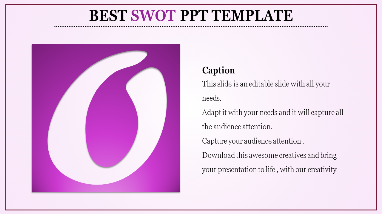Fantastic SWOT PPT Template Presentation with One Nodes